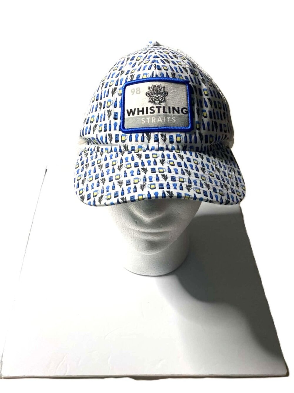 Ahead Whistling Straits Golf Hat Cerveza Beer Bottle Print Snapback Mesh Cap